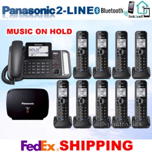 PANASONIC KX-TG9582B 2-LINE LINK2CELL 1 CORDED PHONE 9 CORDLESS 1 REPEATER - Picture 1 of 5