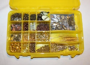 Lote para hacer joyas tono dorado, tono cobre, tono bronce oscuro dijes espaciadores hallazgos - Imagen 1 de 18