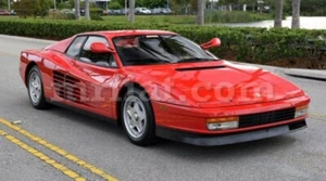 Cubierta de tela interior negra para automóvil Ferrari Testarossa 512 TR 84-91 con bolsillos para espejo - Imagen 1 de 1