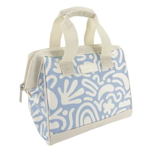 SACHI "STYLE 34" INSULATED LUNCH BAG BLUE SQIGGLES - Picture 1 of 10