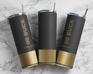 20 Unzen EDELSTAHL DÜNNER TUMBLER 00 BUCKS SHOT GUNSHELL TUMBLER - MILTARY - Bild 1 von 5