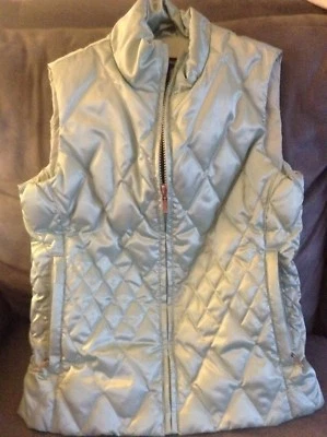 CHALECO LANDS END NIÑAS TALLA PEQUEÑA 7-8 VERDE ACOLCHADO SATINADO - RARO Foto 1 de 4