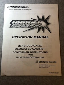 **** Ranger Mission Arcade Game Kit Manual Service Guide Coin-op **** - Picture 1 of 3
