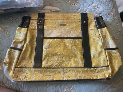 NOVA Bolsa Miche Prima Grande Allie Shell SOMENTE Bolsa Flores Ouro Amarelo LEIA - Imagem 1 de 4
