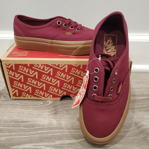 Sneaker Vans Authentic Light Gum Port Royale bordeaux taglia uomo 3 5 donna 5