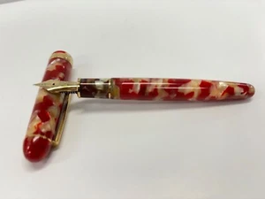 PLATINUM Fountain Pen 3776 celluloid Gold Fish Nib F 14K old - Picture 1 of 9