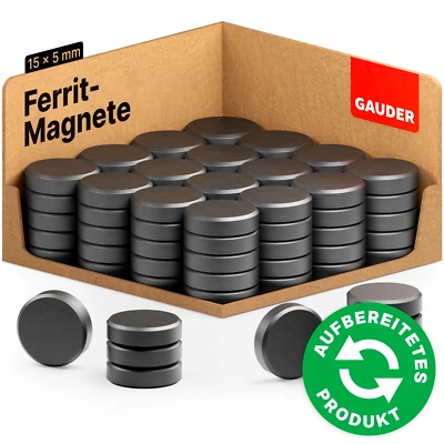 Haftmagnete Ferrit-Magnete 15mmx5mm Keramik-Magnet Scheiben Magnettafel Pinnwand - Bild 1 von 4