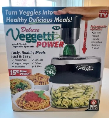 NUEVO SELLADO Deluxe Veggetti POWER Espiralizador de Verduras Eléctrico Foto 1 de 4