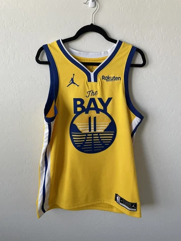 Authentic Nike Air Jordan Klay Thompson #11 The Bay NBA Jersey Size 48 Cover