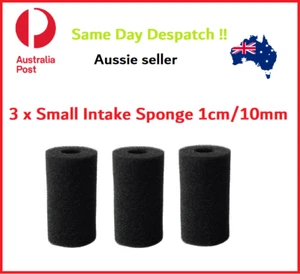 3 x Small Intake Sponge Pre-Filter Sponge Foam Shrimp Fry Saver Cover Aquarium - Bild 1 von 2