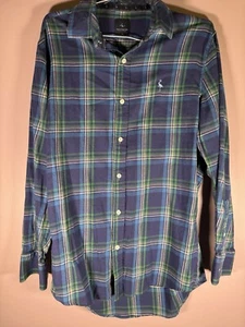 Tailorbyrd Mens Button Front Long Sleeve Cotton Spandex Plaid Shirt Medium - Picture 1 of 5