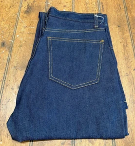 Nuovi jeans Bob Barker Prison blu denim gamba dritta 100% cotone uomo 30x32 (C) - Foto 1 di 3