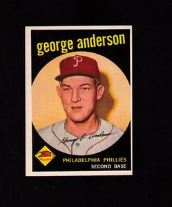 1959 Topps #338 George Sparky Anderson Phillies nítido sin precio de reserva como nuevo Serie Mundial 1984 - Imagen 1 de 2