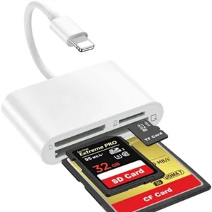 3 in 1 SD CF TF Card Reader for IPhone 8pin to SD/TF/CF Adapter Trail Game Camer - Picture 1 of 6