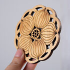 Bamboo Water Lotus Coasters Wooden Round Eat Table Cup Mat Tea Coffee Placema:da