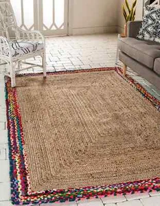 Handmade Handwoven Rag Rug Colorful Chindi Area Rug Home Decor Meditation Rug - Picture 1 of 4