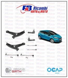 KIT 8PZ 2BRACCI + 2BIELLETTE+2TESTINE + 2TIRANTI STERZO FORD FIESTA VI 2008>2017 - Foto 1 di 1