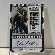 2020 Panini Contenders Draft Picks College Ticket Chris Miller Rookie Auto
