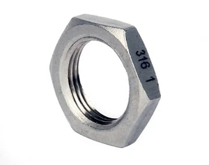 Stainless Steel Back Nuts: Marine Grade 316 : BSP Threaded - Picture 1 of 13