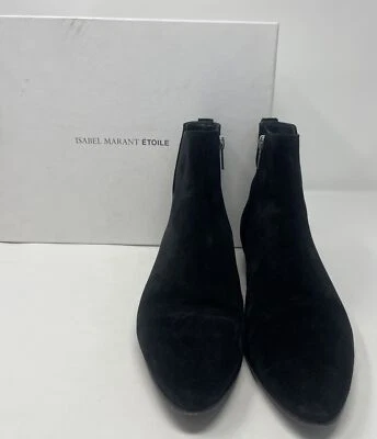 BOTAS MUJER ISABEL MARANT TERCIOPELO CUERO NEGRO TALLA 37 Foto 1 de 4