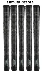 Set di 5 -Winn DRI-TAC 2.0 OVERSIZE Jet Black Golf Grip - 72DT-JBK - Foto 1 di 6