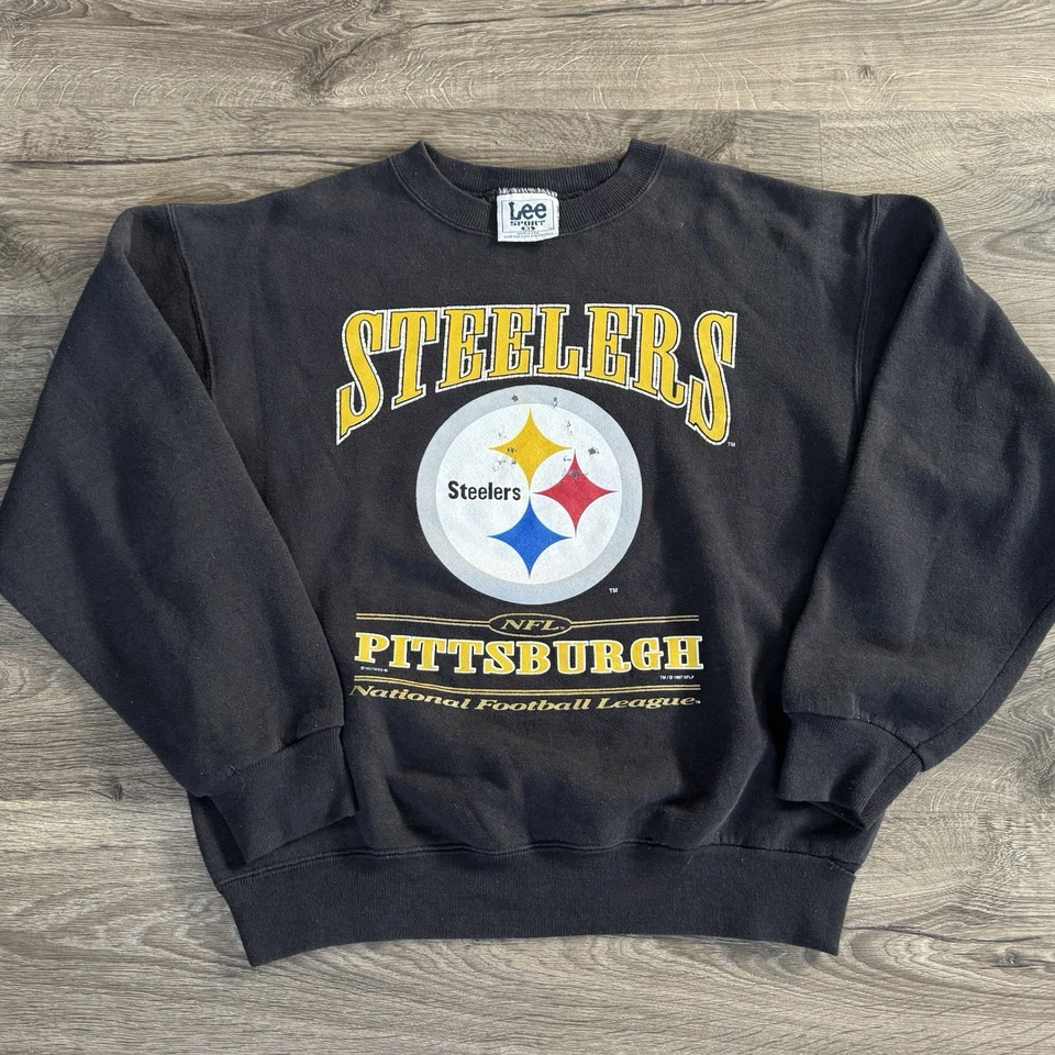 Sudadera De Colección Lee Sport Años 90 1997 Pittsburgh Steelers Juvenil XL Adulto Pequeña Foto 1 de 4