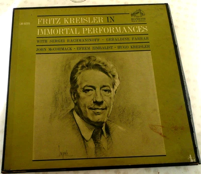 Fritz Kreisler in Immortal Performances - RCA Victor Red Seal LM 6099 - 2 LP Box - Image 1 of 4