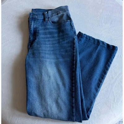 Pantalones de mezclilla para mujer Diane Gilman DG2 azul bootcut elástico virtual talla 10P Foto 1 de 4