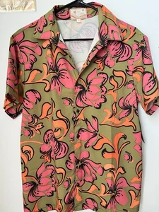 Seaa Beach Tropical Button Up Shirt Size Medium - Picture 1 of 11