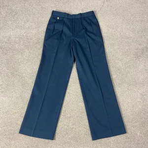 VINTAGE NORDSTROM Pleated Trousers Mens Size 32x30 Navy Dress Pants - Picture 1 of 7