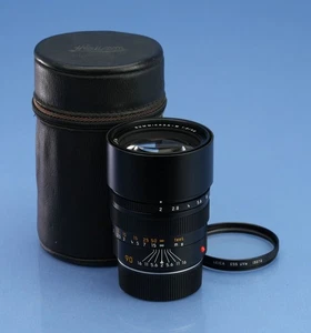 LEICA LEITZ 90MM SUMMICRON-M F2 11136 VERY LATE # PRE APO ASPH BLACK M LENS +UVA - Picture 1 of 5