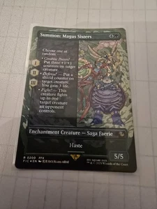 Summon: Magus Sisters (Borderless) Commander: Final Fantasy Foil NM English - Bild 1 von 2