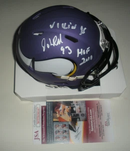 JOHN RANDLE MINNESOTA VIKINGS HOF 2010 JSA/COA SIGNED MINI HELMET - Picture 1 of 1