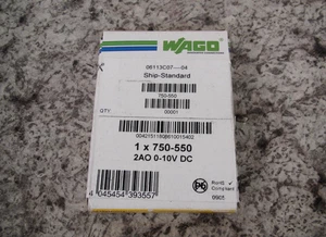 New Wago 750-550 2AO 0-10V DC WAGO I/O PLC 2-Channel Analog Output Module - Picture 1 of 3