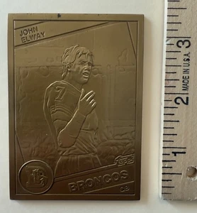 Vintage 1984 Highland Mint - Bronze Card - "John Elway" - Topps - Bild 1 von 2