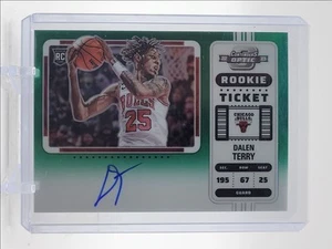 DALEN TERRY 2022-23 CONTENDERS OPTIC ROOKIE TICKET GREEN VAR RC AUTO /75 Q1713 - Picture 1 of 2