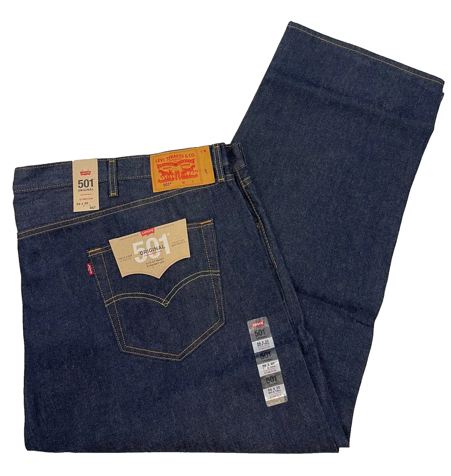 Levi's Men's Big and Tall 501 Original Fit Jean The Rose - Stretch 48w X 34l