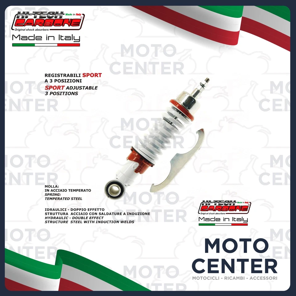 Amortisseur Avant CARBONE Sport Blanc Réglable PIAGGIO VESPA 50 R N L - Photo 1/1