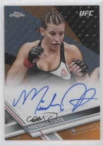 2017 Topps Chrome UFC Fighter Auto Orange Refractor/25 Miesha Tate #FA-MT Auto - Imagen 1 de 3