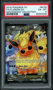 2016 Pokemon XY Flareon EX Full Art RC28 Generations Radiant Coll PSA 6 EX-MT - Bild 1 von 2