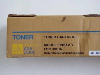 Konica Minolta TN512Y A33K252 Yellow Compatible Toner Cartridge for C454 C554 - Image 1 of 4