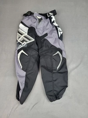 Fly Racing Motorcycle Pants Boys F16 18 Gray Essential Riding Waist Adjustable - Image 1 of 4