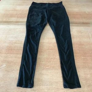 Alo Athletic Leggings Women XS Black Low Rise Hip Pocket Sheer Transparent - Picture 1 of 14