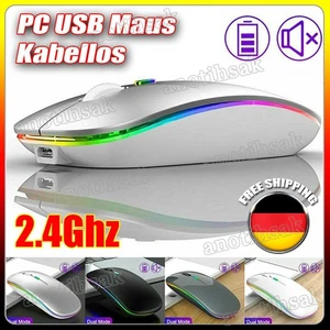 PC Maus Kabellos USB Wireless Mouse Computer Notebook Laptop Funk 2.4Ghz 4 Farbe - Afbeelding 1 van 16