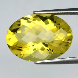 💎 8.01ct 16x12mm VVS Oval Natural Lemon Quartz - Radiant, Brazil Gem - Picture 1 of 4
