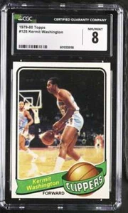 1979-80 TOPPS #128 KERMIT WASHINGTON CGC 8 NM/MINT CLIPPERS 1840 - Picture 1 of 2