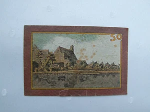 50 Pfennig ,"GILTIG INNERHALB DER STADT DINKELSBÜHL", alter Geldschein, Panorama - Bild 1 von 2