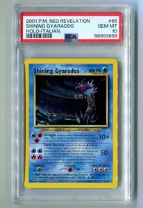 PSA 10 Shining Gyarados Holo Pokémon Neo Revelation Unlimited 65/64 Italian POP1 - Picture 1 of 2