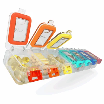 BEXEEN Weekly Medicine Pill Organizer Waterproof 7 Day Large Pill Box Daily Pill Case