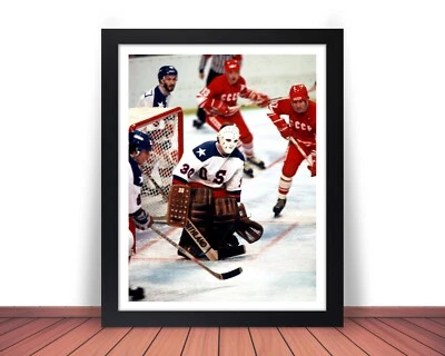 Framed JIM CRAIG Photo Picture 1980 TEAM USA vs SOVIET UNION 8x10 or 11x14 (W7) - Image 1 of 4